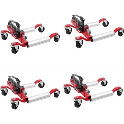 4PC Wheel Dolly, 1500LBS Capacity Car Dolly with Hydraulic Tire Jack for Vehicle Positioning for Truck RV Trailer