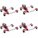 4PC Wheel Dolly, 1500LBS Capacity Car Dolly with Hydraulic Tire Jack for Vehicle Positioning for Truck RV Trailer