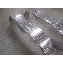 (2) Tandem Aluminum Diamond Tread Plate Cargo Trailer Fenders 72 L 20 H 10 W