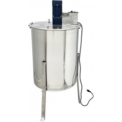 Electric Honey Extractor, Stainless Steel Beekeeping Extraction, Powered Honeycomb Drum Spinner with Transparent Plexiglass Lid, Apiary Centrifuge Equipment 110V