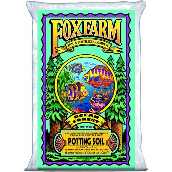 Ocean Forest Garden Soil Mix and Happy Frog Organic Potting Soil Mix Bundle (4 Bags)