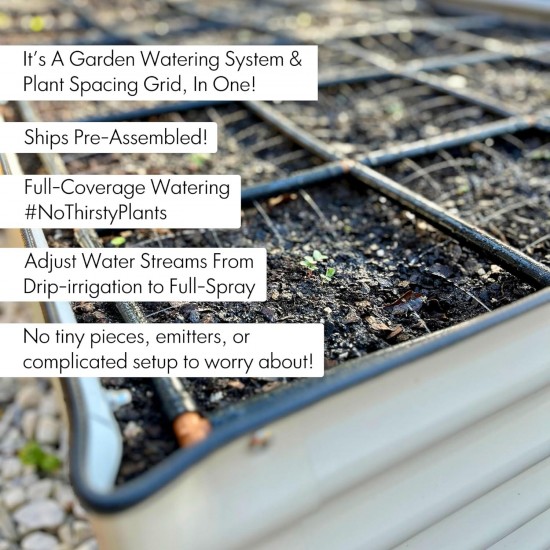 Drip Irrigation System for Garden, Soaker Hose & Garden Watering System Preassembled Drip Irrigation Kit, Flower Bed Sprinkler, Garden Irrigation System Kit - 4x8 (44x88)