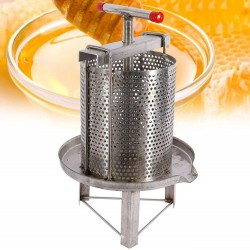 Honey Press Presser Stainless Steel Bee Honey Press Extractor Wax Press Manual Beeswax Presser Beekeeping Pressure Machine for Home, Wine Shop, Restaurant, Bee Field