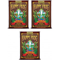 FoxFarm FX14047 Happy Frog pH Adjusted Organic Plant Garden Potting Soil Mix Bag, 2 Cubic Feet (3 Pack)