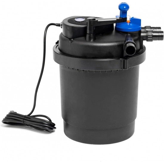 CPF-2500 Grech Pond Bio Pressure Filter, UVC Upto 1600 gal, 13W & Simple Deluxe 1056GPH 276W Submersible Pump With 15' Cord, Water Pump & Inline