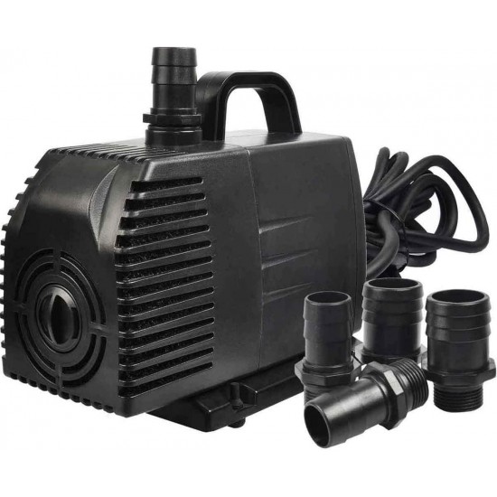 CPF-2500 Grech Pond Bio Pressure Filter, UVC Upto 1600 gal, 13W & Simple Deluxe 1056GPH 276W Submersible Pump With 15' Cord, Water Pump & Inline