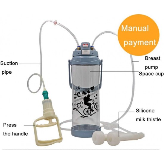 3L Cow Goat Hand Portable Double Head Farm Milking Machine Kit Dairy Mini Manual Milker