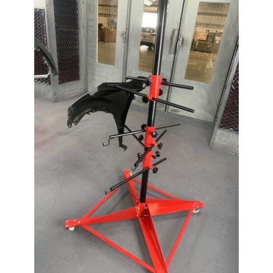 73-3/8In Universal Auto Paint Rack Stand Tree Holder Adjustable Center Post Steel Powder Coated