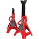 Sunex 6602LP 2 Ton Low Rider Steel Service Jack & BIG RED T43202 Torin Heavy Duty Steel Jack Stands: 3 Ton (6,000 lb) Capacity Car Lifting Stand,1 Pair (Not Suitable for SUV,Truck)