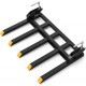 Clamp on Debris Forks to 48 Bucket, Heavy Duty Clamp-On Pallet Fork 2500 lbs Capacity Attachments Fit for Loader Bucket Skidsteer Tractor