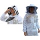 Beekeeping Suit Ventilated Poly Cotton Extra Cool Beekeeper Costume Kit with 2 Hoods Fencing/Folding & Round Brim Hat (3-XL)