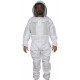 Beekeeping Suit Ventilated Poly Cotton Extra Cool Beekeeper Costume Kit with 2 Hoods Fencing/Folding & Round Brim Hat (3-XL)