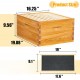 10 Frame Bee Hive Starter Kit, Complete Beehive Kit for Beekeepers Dipped in 100% Beeswax Includes 1 Deep Brood Box & 1 Medium Super Bee Box with Beehive Frames and Waxed Foundation Sheet