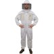 430 Ventilated Beekeeping Suit with Round Veil, M, Linen White