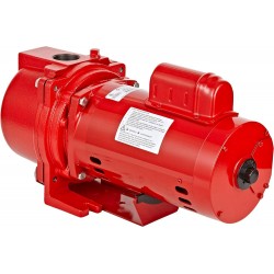 RL-SPRK150 115/230 Volt, 1.5 HP, 71 GPM Cast Iron Sprinkler/Irrigation Pump with Thermoplastic Impeller, Red, 97101501