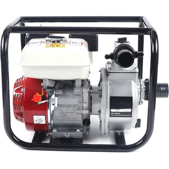 4-Stroke Fuel Water Pump, 6.5HP 210CC Gas-Powered Water Transfer Pump, Portable Gasoline Water Pump Gasoline Engine Water Pump for Irrigation Pool Landscaping Gardening Irrigation