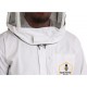 Premium Cotton Beekeeping Suit with Fencing Veil Suitable for Beginner & Commercial Beekeepers Brass Zippers Thumb Straps Hive Tool Pockets-Medium