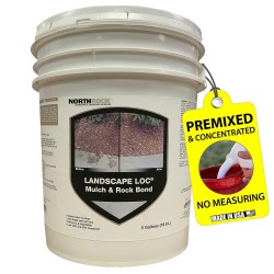 Mulch & Rock Bond - Landscaping Glue, Locks Mulch, Rock, & Gravel in Place, Ready to Use, No Mixing, Fast-Drying, Strong, Sprayable, Adhesive, Binder, and Stabilizer, (5 Gallon, 1)