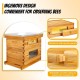 Bee Hive with Windows, 8 Frame Langstroth Complete Beehive Starter Kit Dipped in 100% Beeswax with Beehive Frames and Waxed Foundations (1 Deep Brood Bee Hive Box & 1 Medium Super Bee Box)