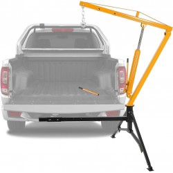 Hydraulic Hitch-Mount Truck Crane Professional 2-Inch Hitch Receiver, 3 Adjustable Capacities: 500 lbs, 750lbs, 1000 lbs(MAX) Yellow