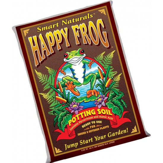 FX14047 Happy Frog pH Adjusted Organic Plant Garden Potting Soil Mix Bag, 2 Cubic Feet (8 Pack)