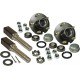 Pair of 5-Bolt On 4-1/2 Inch Hub Assembly (AKSQ-2200545) Includes (2) Square Shaft 1-1/16 Inch Straight Spindles & Bearings