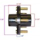 Pair of 5-Bolt On 4-1/2 Inch Hub Assembly (AKSQ-2200545) Includes (2) Square Shaft 1-1/16 Inch Straight Spindles & Bearings