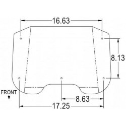 Seat Cushion Set - 2 Piece Vinyl Black/White fits Allis Chalmers D10 175 170 7050 D14 185 D17 200 D12 180 D15 190 D19 220 D21 7030 70236460