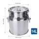 14L cow/goat two-in-one milking machine,portable pulsating vacuum pump,food grade 304 stainless steel milk bucket,bucket lid with check valve,stop when milk is full (13200mAh battery model)