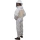 430 Ventilated Beekeeping Suit with Round Veil, M, Linen White