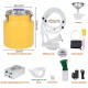 Rechargeable Goat Milking Machine 8L Goat Milker 304 Stainless Steel Milk Machine Battery Powered Pulsation Electric Vacuum Pump with 2 Teat Cups Bucket