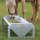 Solution4Patio Portable 45 Long Galvanized Steel Livestock Feeding Trough, Heavy-Duty Large Capacity Feeder, Easy to Clean, for Calves, Sheep, Horses, Alpacas and Goats, B807A02