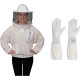 Aero Beekeeping Jacket with Round Veil and Goatskin Gloves (Small)