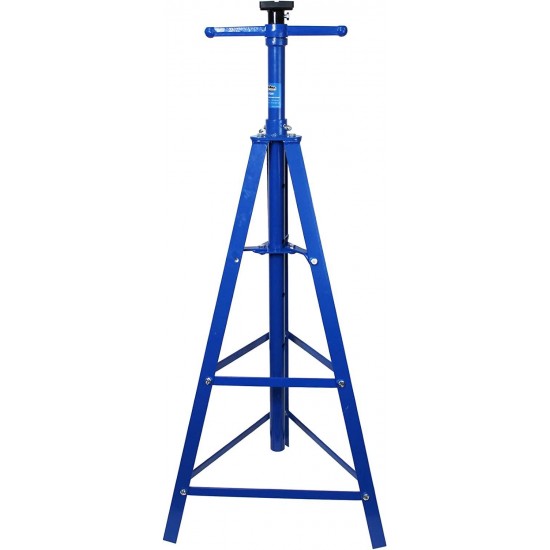 Mountain 52004 2 Ton Automotive Under Hoist Transmission Tripod Stand for Garages, Repair Shops, and DIY, 4,000 lbs. Capacity, Support Range 49-79.75, Heavy Duty Steel, Self Locking Acme Screw, Blue