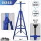 Mountain 52004 2 Ton Automotive Under Hoist Transmission Tripod Stand for Garages, Repair Shops, and DIY, 4,000 lbs. Capacity, Support Range 49-79.75, Heavy Duty Steel, Self Locking Acme Screw, Blue