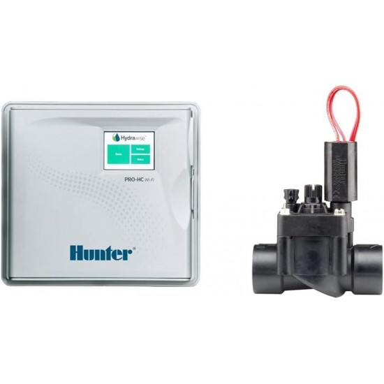 Hydrawise Pro-HC 12-Station Indoor Wi-Fi Irrigation Controller (PHC-1200i) & Hunter 1 PGV Valve