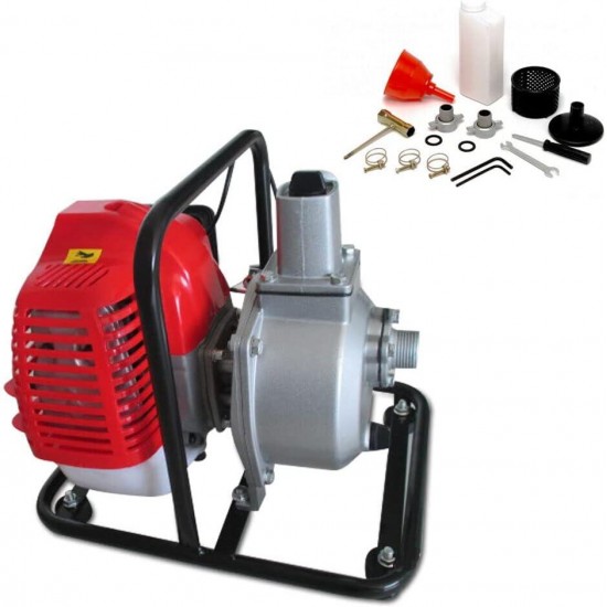 1 2Stroke Gas Powered Water 2HP Water Transfer Pump Portable 2 Stroke 43cc Gas Powered Water Transfer Pump Garden Irrigation