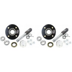 2-Pack Square BT8 Spindle & 4 on 4 Bolt Circle Trailer Hub