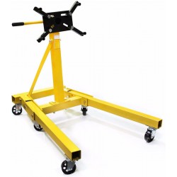 Folding Engine Stand 2000 LBS Capacity Motor Hoist 360 Degree Adjustable Mounting Head Dolly Mover Auto Repair Rebuild Jack