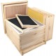 Bee Hive 8 Frame Kit, Honey Beehive Includes 1 Deep Bee Box 1 Medium Bee Hive Box with Beehive Frames and Beeswax Coated Foundation Sheet