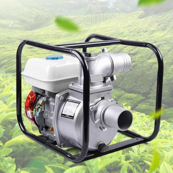 Commercial Engine Gasoline Water Pump 7.5 HP 3Inch Portable Engine Petro Gas Powered Water Transfer Pump Engine with Water Filtration Systems For Flood Landscaping or Agricultural Irrigation