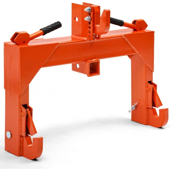 3 Point Quick Hitch, 3000 lbs 3-Pt Attachments with 2 Receiver Hitch Adaptation to Category 1 & 2 Tractor with 5 Level Adjustable Bolt