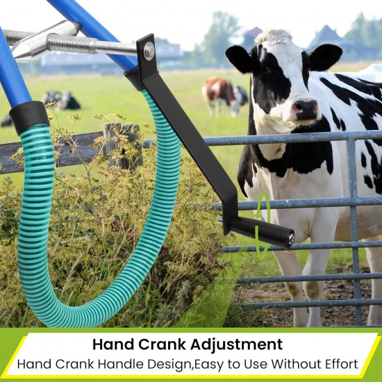 Cow Hip Lift,2204LB Adjustable Clamp OB Milking Birthing Lame,Cow Stand Support Stand Up Assist Device,Cattle Helper Dystocia Severe Typhoid Fever Fallen Postpartum Aid,Stainless Steel