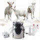 Electric Milking Machine, Portable Stainless Steel Pulse Goat Sheep Goat Milking Machine Vacuum Pump Pail Milking Machine (Color : for Goats, Size : 14L)