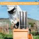 2 Frame Stainless Steel Honey Extractor, Manual Crank Bee Honey Extractor, Honeycomb Spinner Drum, Beekeeping Equipment for Honey Harvesting