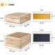 10-Frame Complete Bee Hives and Supplies Starter Kit, Beehives for Beginners with Beehive Frames and Waxed Foundations (2 Deep Bee Boxes & 2 Medium Super Bee Boxes)