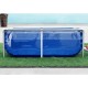 PVC Canvas Fish Pond with Frame, Outdoor Aquarium Water Tank, Garden Fish Pool with Transparent Viewing Panel for Farming Koi, Hydroponic Plants (Color : Blue-Clear, Size : 120x80x71cm)