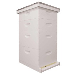 Beehive kit, Completely Assembled Kit, Painted, with Frames and Foundation, Ready to Use,10 Frame Kit, 2 Deep Bee Boxes, 2 Medium Supers, Made in The USA