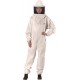 U75 Natural Cotton Beekeeper Suit with Square Veil, XXXL, Beige