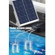 15v 15w Solar Oxygen Pump, Waterproof Sun Protection Solar Pond Aerator with 4400mah Battery and 4 Air Stones, Solar Oxygenator for Garden Fish Tank